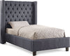 Ashton Grey Linen Twin Bed