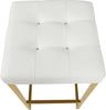 Nicola White Faux Leather Stool