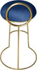 Ring Navy Velvet Counter Stool
