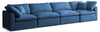 Plush Navy Velvet Standard Cloud Modular Sofa