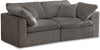 Cozy Grey Velvet Cloud Modular Sofa