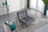 Alexis Grey Velvet Accent Chair