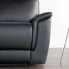 Bienne Loveseat Manual Recliner White & Black