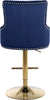 Claude Navy Velvet Adjustable Stool