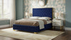 Lana Navy Velvet Full Bed