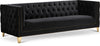 Michelle Black Velvet Sofa