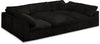 Cozy Black Velvet Cloud Modular Sectional