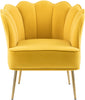Jester Yellow Velvet Accent Chair
