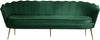 Gardenia Green Velvet Sofa