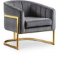 Carter Grey Velvet Accent Chair