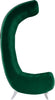 Crescent Green Velvet Accent Chair