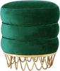 Revolve Green Velvet Ottoman/Stool