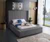 Kiki Grey Velvet Full Bed (3 Boxes)