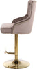 Claude Pink Velvet Adjustable Stool
