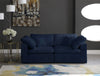 Cozy Navy Velvet Cloud Modular Sofa