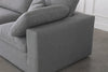 Serene Grey Linen Fabric Deluxe Cloud Modular Sofa