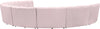 Infinity Pink Velvet 8pc. Modular Sectional