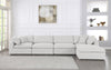 Serene Cream Linen Fabric Deluxe Cloud Modular Sectional