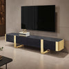 Leknes TV Stand Black w/ Gold Frame