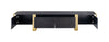 Leknes TV Stand Black w/ Gold Frame