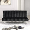 Villeneuve Futon Sofa Bed Black, Pink, & Grey