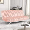 Villeneuve Futon Sofa Bed Black, Pink, & Grey