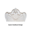 Roselli E.King & Queen Bed White & Chrome