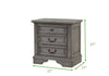 Galaxy Home Grace Nightstand in Gray