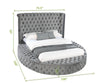 Galaxy Home Hazel Queen Bed in Gray