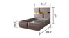 Galaxy Home Lorenzo Gold Detailed Tufted Upholstery King Bed in Grey