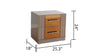 Galaxy Home Lorenzo Gold Detailed Nightstand