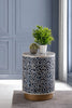 Galaxy Home Modern Luxe End Table in Navy