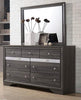 Galaxy Home Matrix 7 Drawer Dresser in Gray