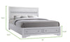 Galaxy Home Matrix King Bed in White