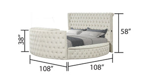 Galaxy Home Maya Queen Bed in Cream image