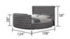 Galaxy Home Maya King Bed in Gray