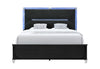 LANDO BLACK KING BED WITH CONTINUOUS LED