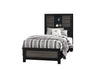 LISBON GREY/BLACK BOOKCASE TWIN BED