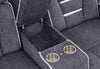 U1895 GREY P2 CONSOLE RECLINING LOVESEAT WITH IS AND LED