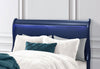 CHARLIE BLUE KING BED WITH LED, DRESSER, MIRROR, NIGHTSTAND