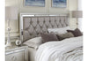 RILEY SILVER FULL BED, DRESSER, MIRROR AND NIGHSTAND