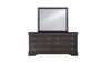 POMPEI METALLIC GREY QUEEN BED W/LED, DRESSER, MIRROR AND NIGHTSTAND