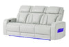 U8611 BLANCHE SILVER PWR REC SOFA WITH PHR AND LED