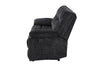 U6000 BLACK RECLINING SOFA