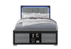 EMMA BLACK/GREY QUEEN BED WITH LED AND USB