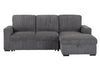U2660 GREY L SOFA BED SECTIONAL WITHOUT PULLOUT