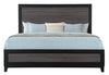 LISBON GREY/BLACK KING BED, DRESSER, MIRROR AND NIGHTSTAND