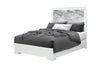 NAOMI SILVER MARBLE QUEEN BED WITH LED