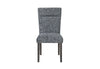 D86 GREY DINING CHAIR WITH BROWN LEGS