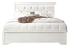 POMPEI METALLIC WHITE KING BED W/LED, DRESSER, MIRROR AND NIGHTSTAND